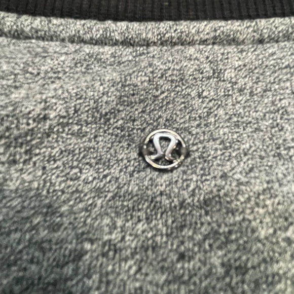 Lululemon Keep Up Crew Pullover Sweatshirt Heathered Speckled Black Size 6 - Picture 5 of 8